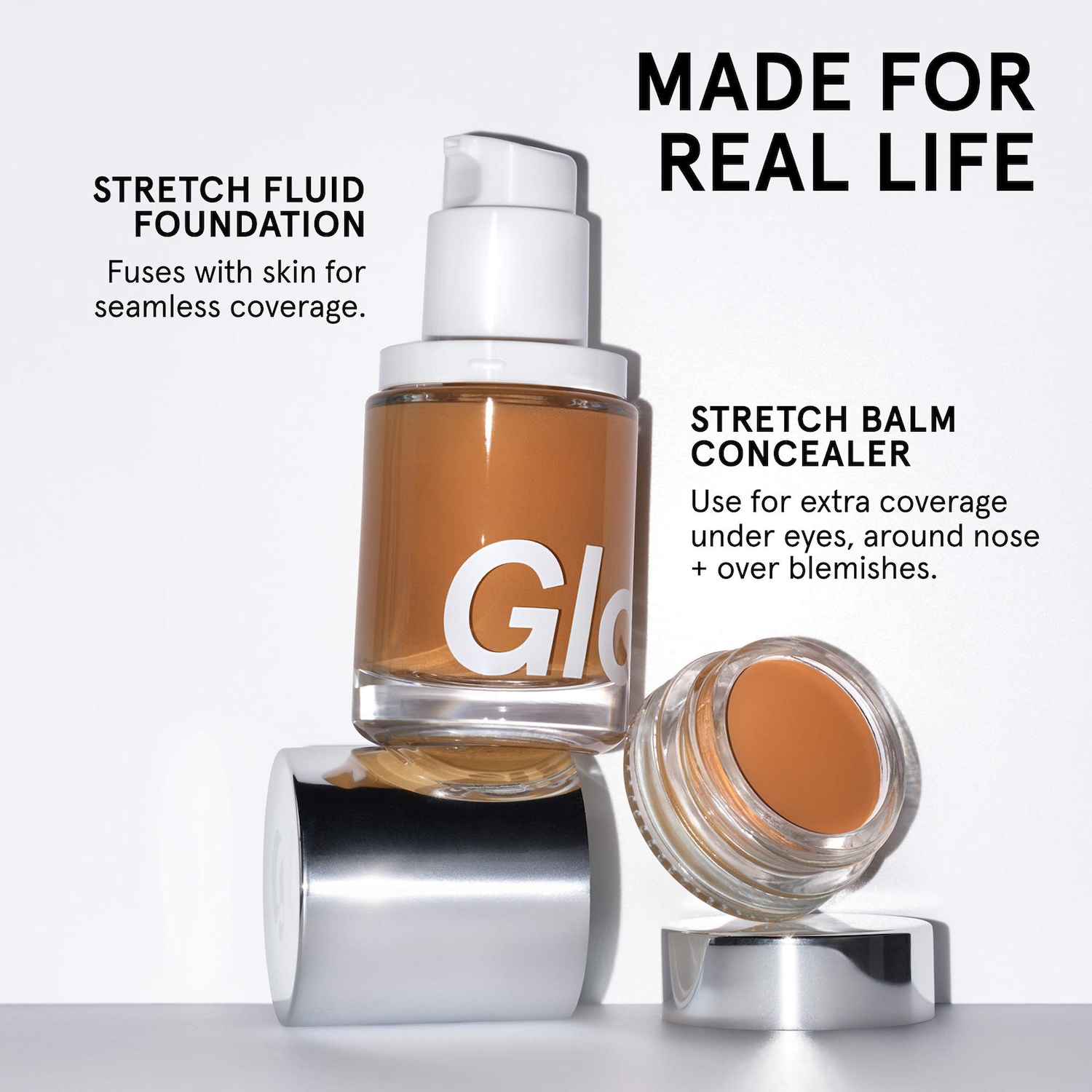 Stretch Fluid Foundation for Buildable Coverage