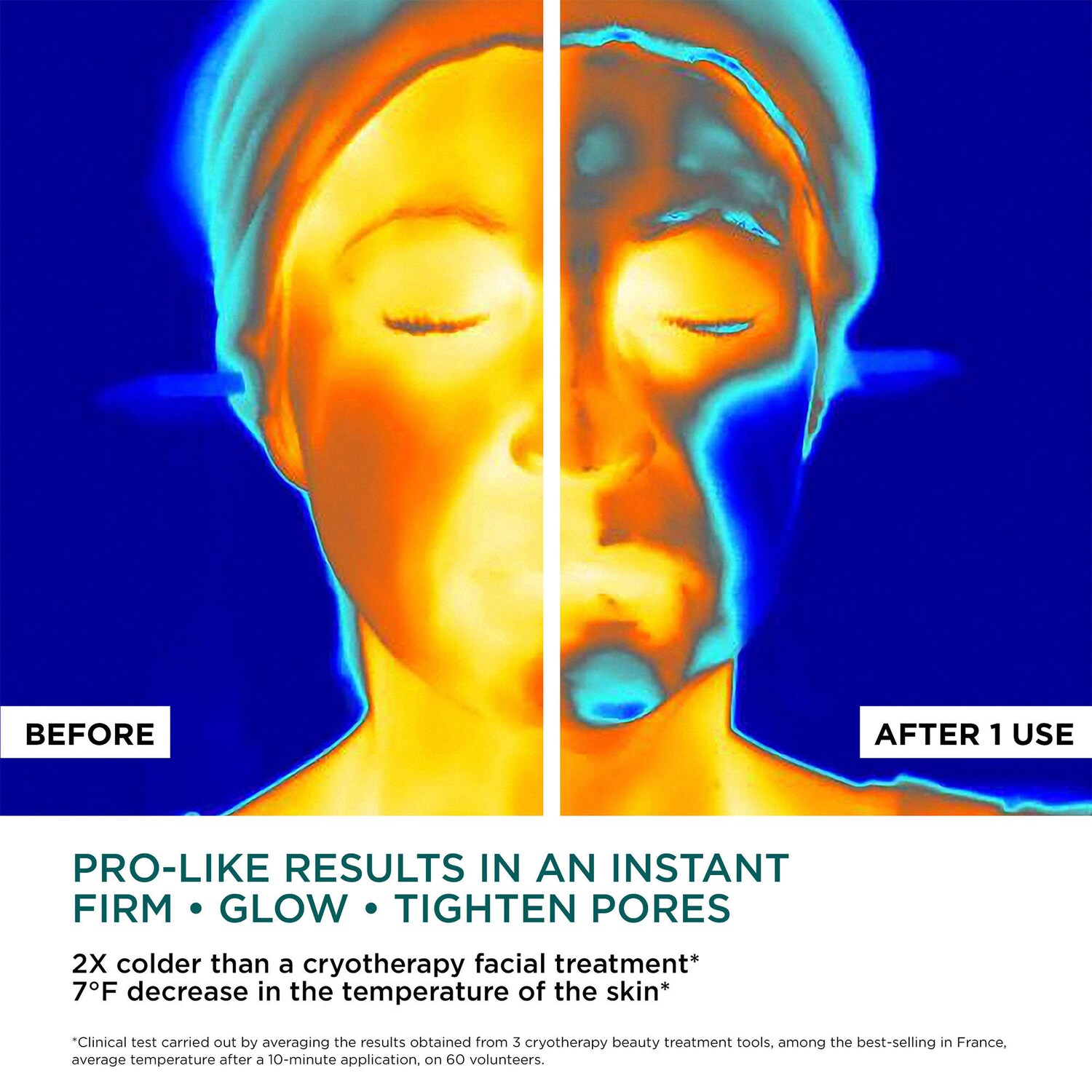 Effet rehaussant instantané Cryo-Flash et masque pour le visage qui stimule l’éclat