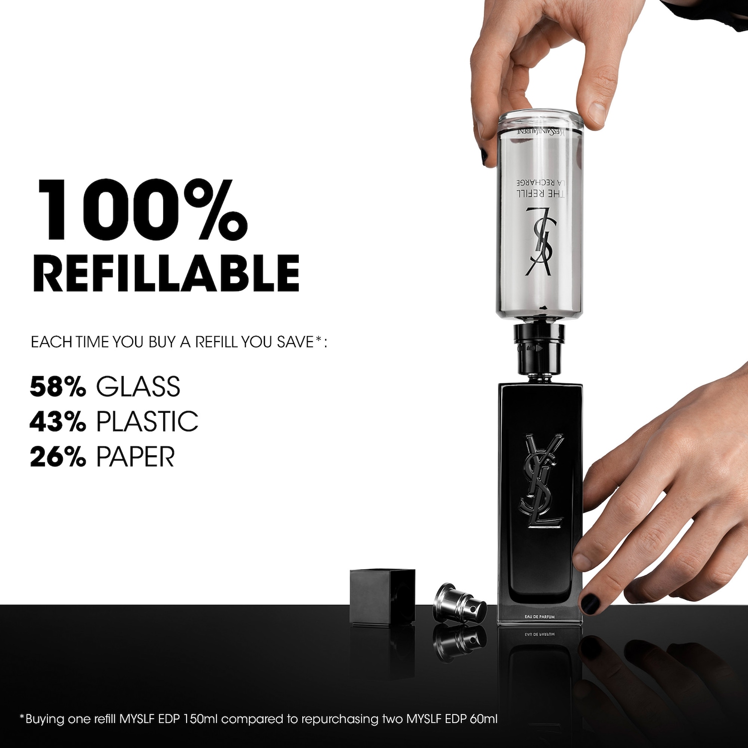 MYSLF Eau de Parfum with Fresh Accord & Warm Woods - Yves Saint