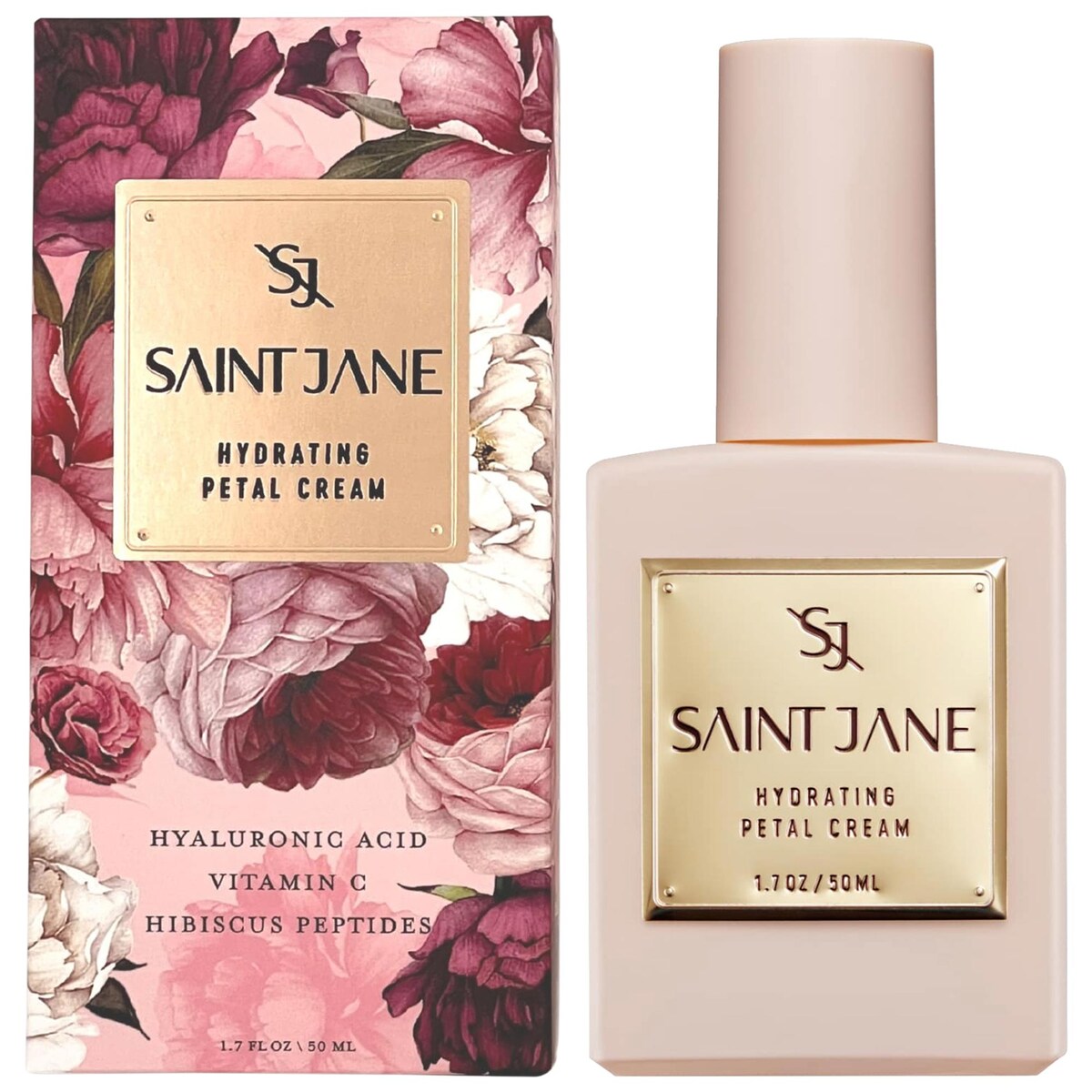 Saint Jane Beauty Hydrating Petal Cream - Hyaluronic Acid + Vitamin C Daily Moisturizer