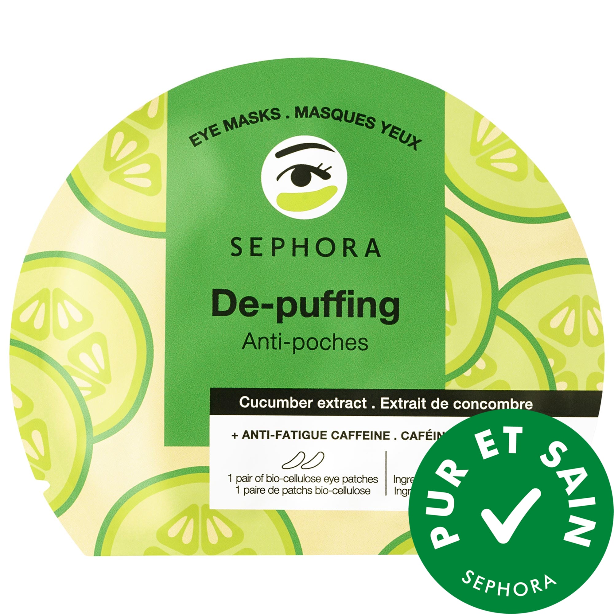 SEPHORA COLLECTION Masques contour des yeux pour cernes et poches Concombre 1 pc