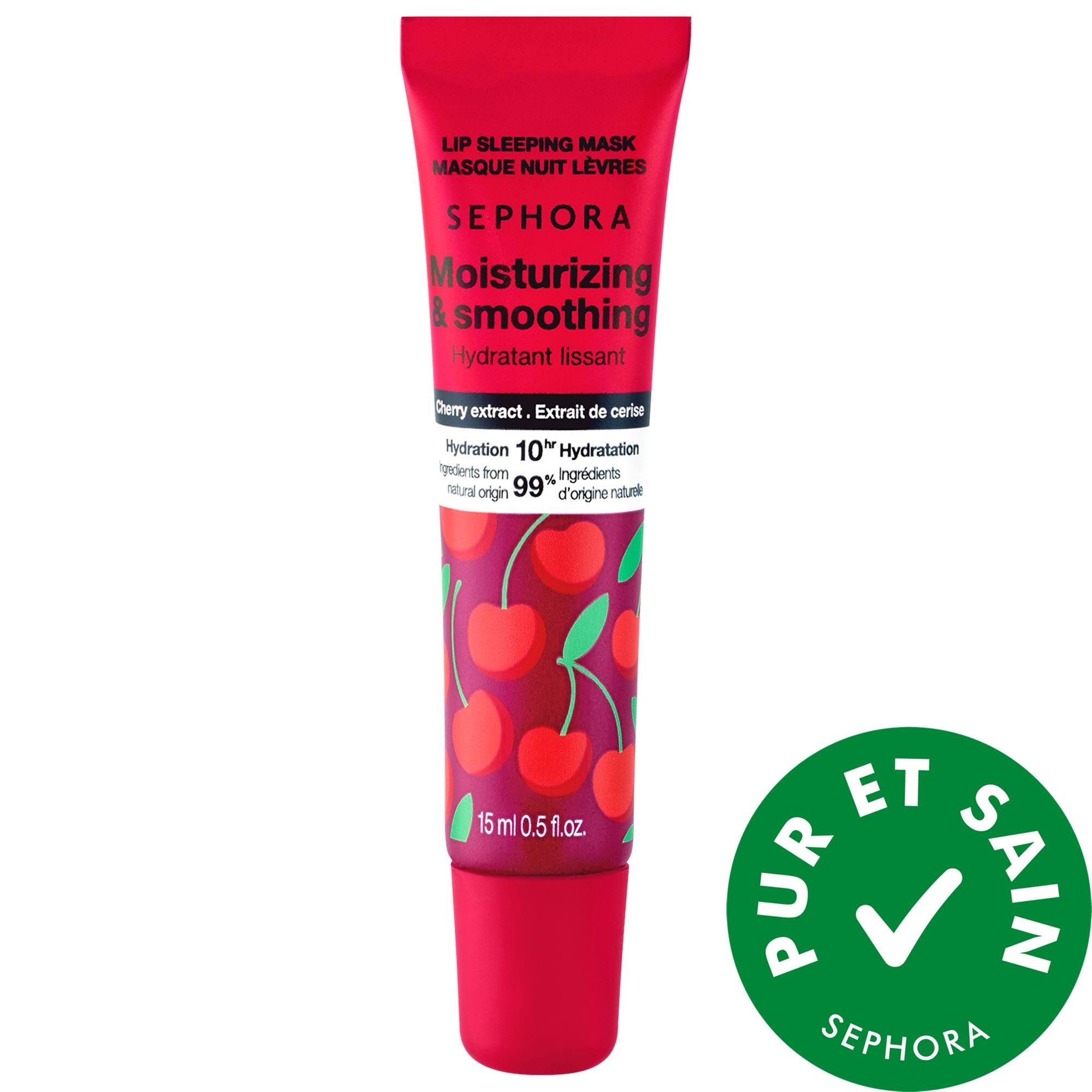 SEPHORA COLLECTION Masque de nuit nourrissant pour les lèvres en Cherry + Vanilla Cerise 0.5 oz