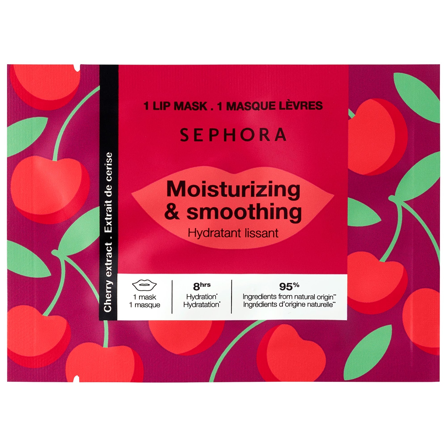 Увлажняющая вишнёвая маска для губ Sephora Collection — фото 1