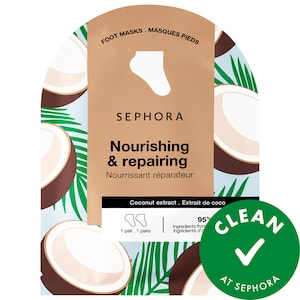 SEPHORA COLLECTION Nourishing Foot Mask in Coconut + Lavender INTERNATIONAL SHIPPING