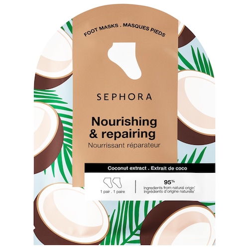 Питательная маска для ног Sephora Collection, кокос и лаванда