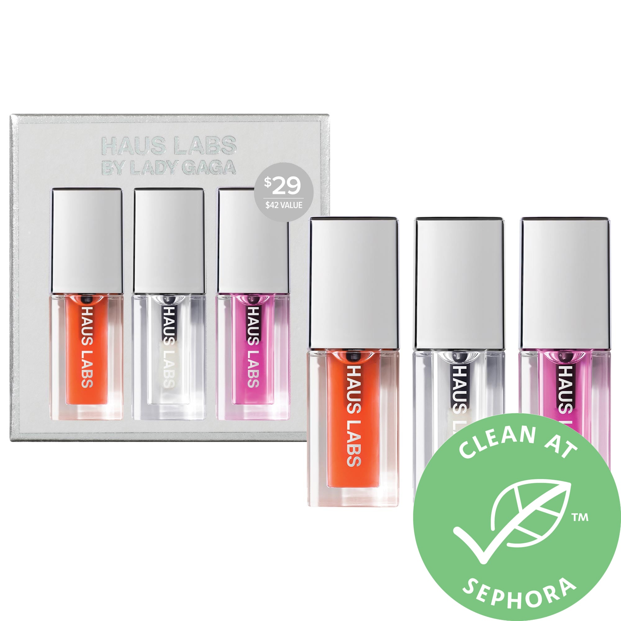 HAUS LABS BY LADY GAGA Mini PhD Lip Oil Trio Set The Summit at Fritz Farm