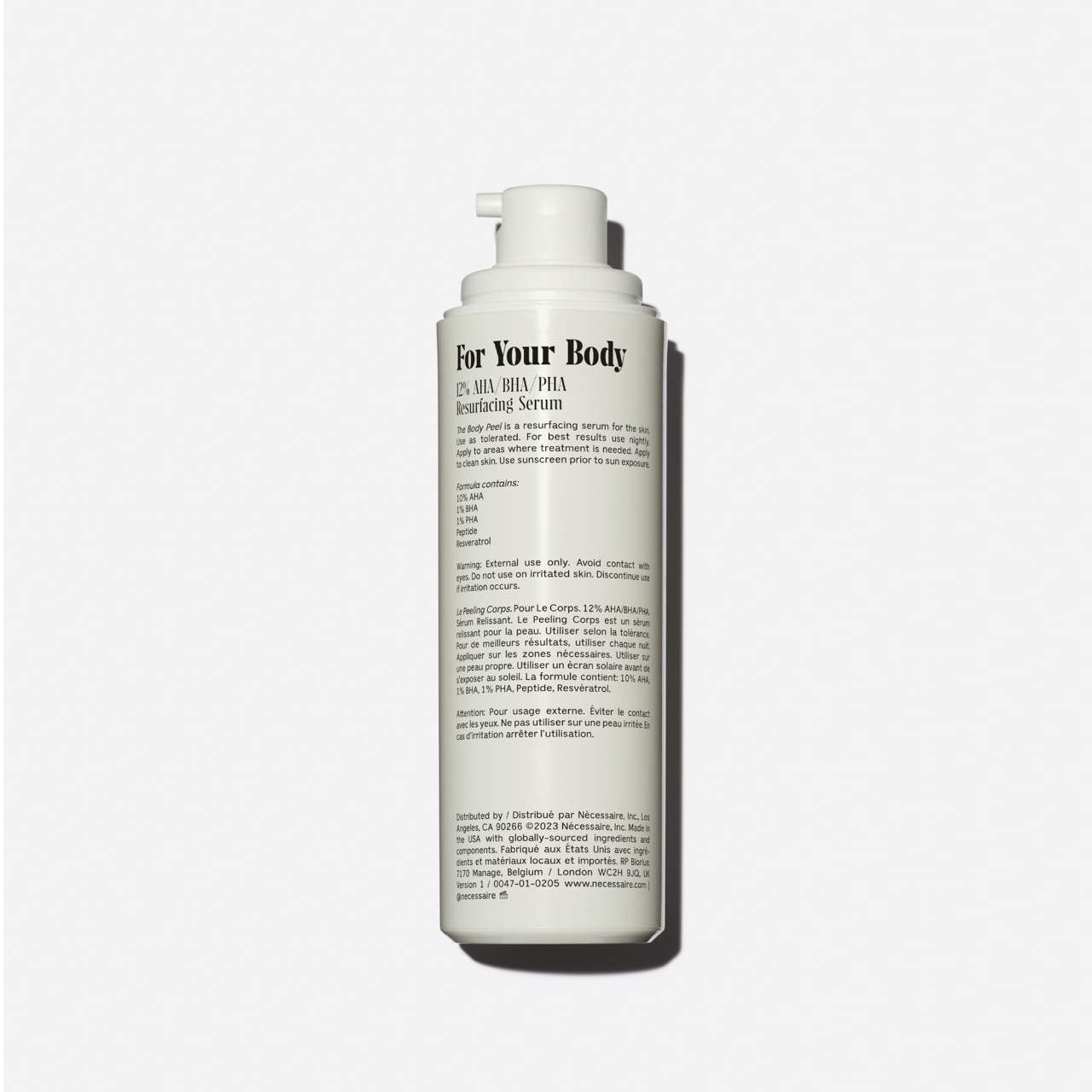 Пилинг-сыворотка для тела с 12% AHA/BHA/PHA и ресвератролом Nécessaire The Body Peel — фото 4