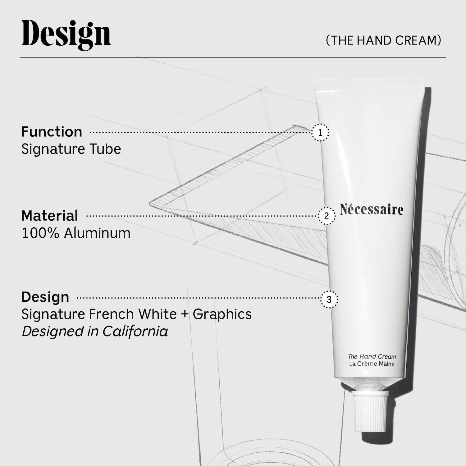 Крем для рук с 5 керамидами, 5 пептидами и ниацинамидом Nécessaire The Hand Cream — фото 3