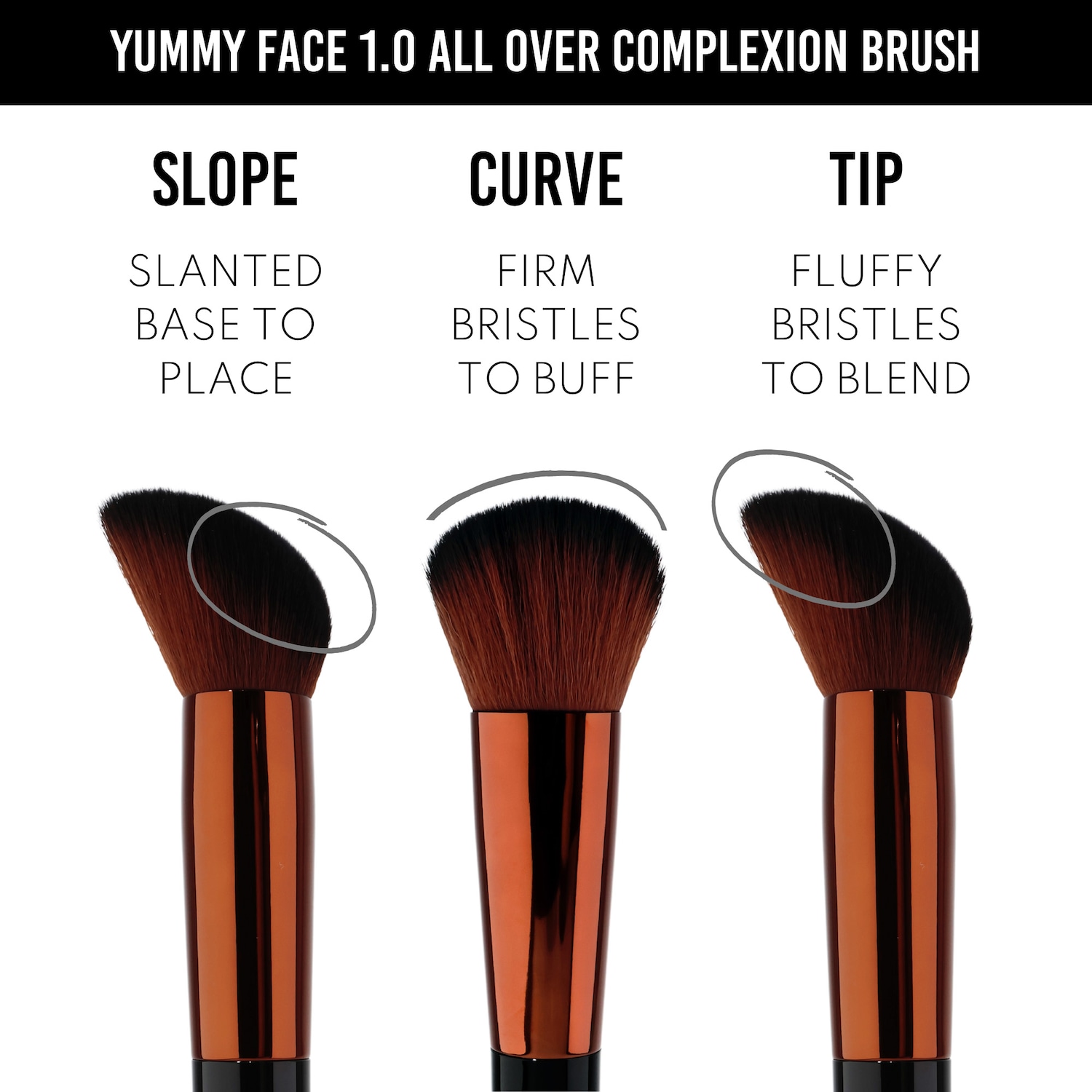 Кисть для тона, румян, бронзера и пудры Danessa Myricks Beauty Yummy Face 1.0 — фото 2