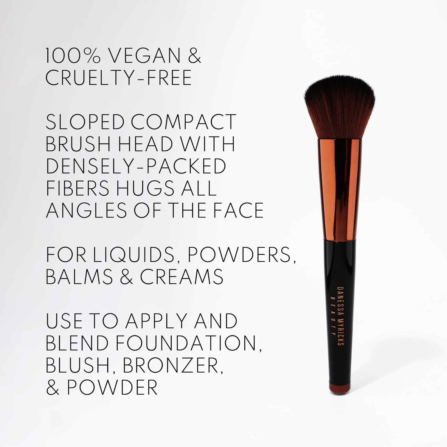 Кисть для тона, румян, бронзера и пудры Danessa Myricks Beauty Yummy Face 1.0 — фото 3