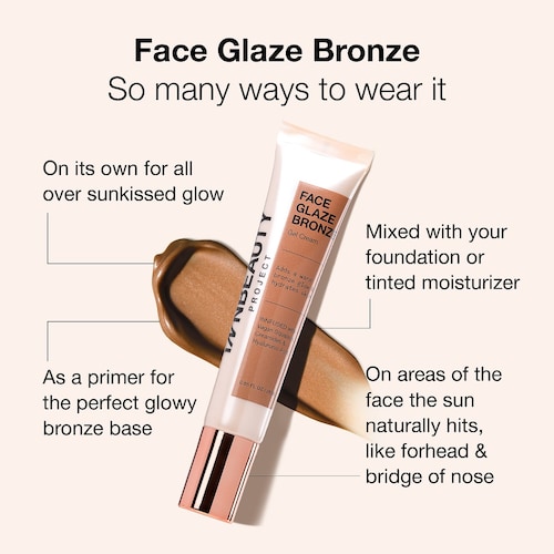 Bronze Face Glaze Gel Cream with Squalane, Ceramides & Hyaluronic Acid
