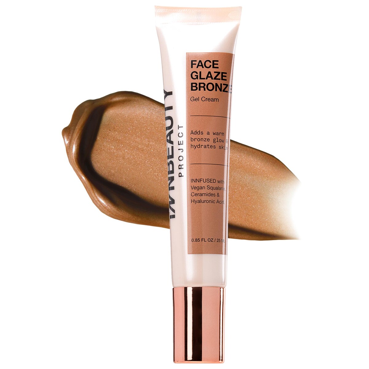 INNBEAUTY PROJECT Bronze Face Glaze Gel Cream with Squalane, Ceramides & Hyaluronic Acid