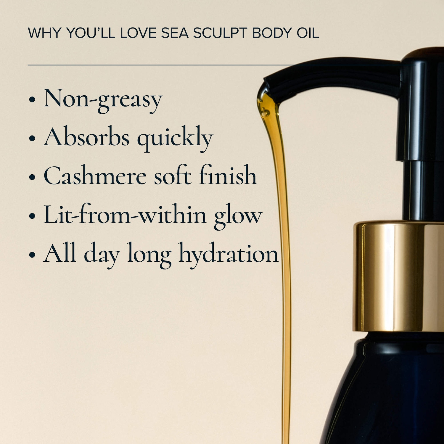 Sea Sculpt Body Oil for Firmness & Cellulite with Algae + Moringa
