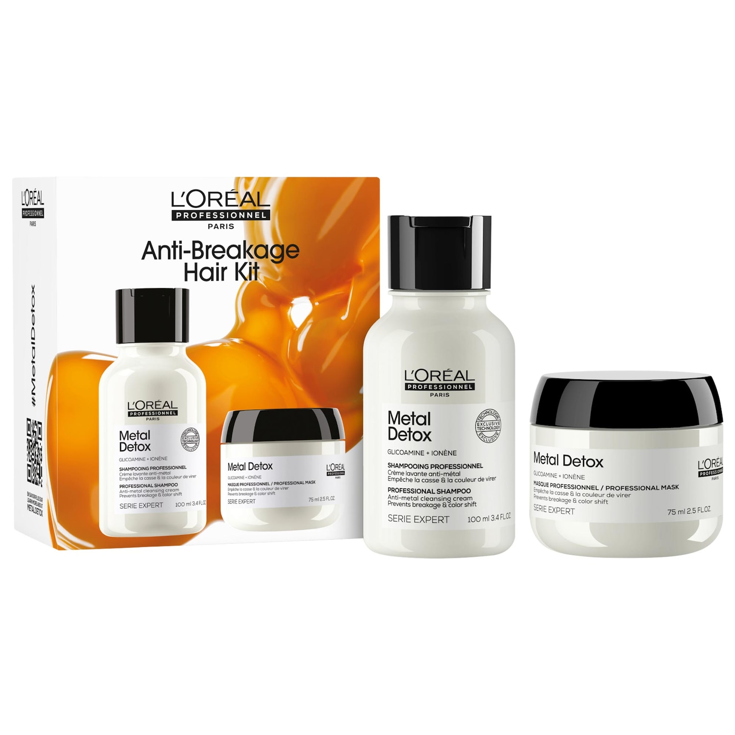Мини-стартовый набор L'Oréal Professionnel Metal Detox: шампунь и маска для волос — фото 1