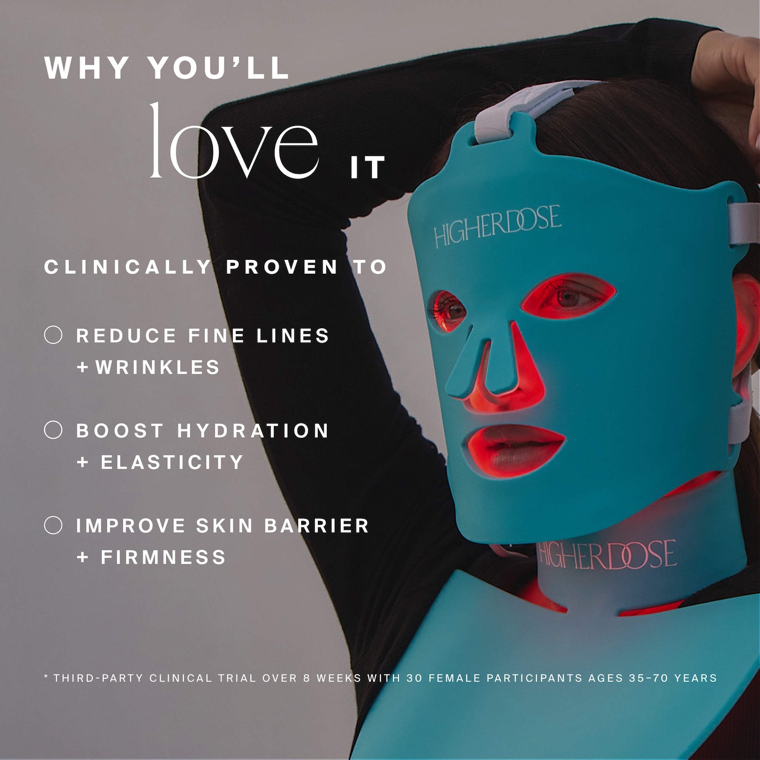 Red Light Face Mask for Fine Lines & Glowing Skin