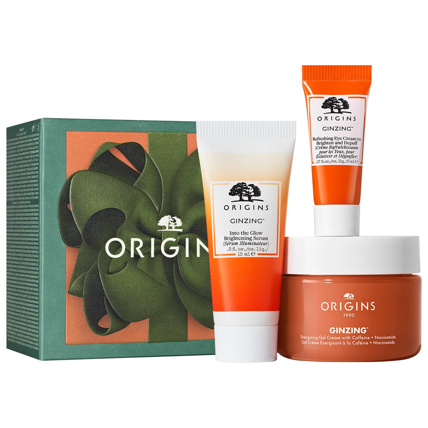 Набор из 3 средств для энергии и сияния кожи Origins Wrapped To Glow GinZing — фото 1