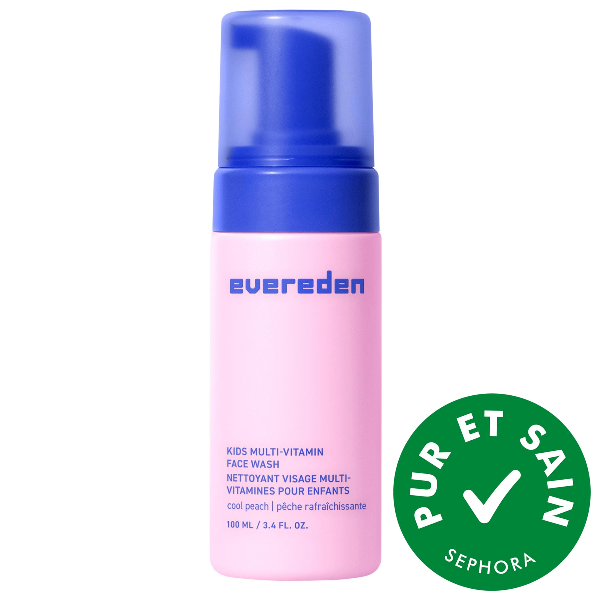Evereden Nettoyant multi-vitamines pour enfants et adolescents avec vitamines B5 B3 (niacinamide) 3.4 ml