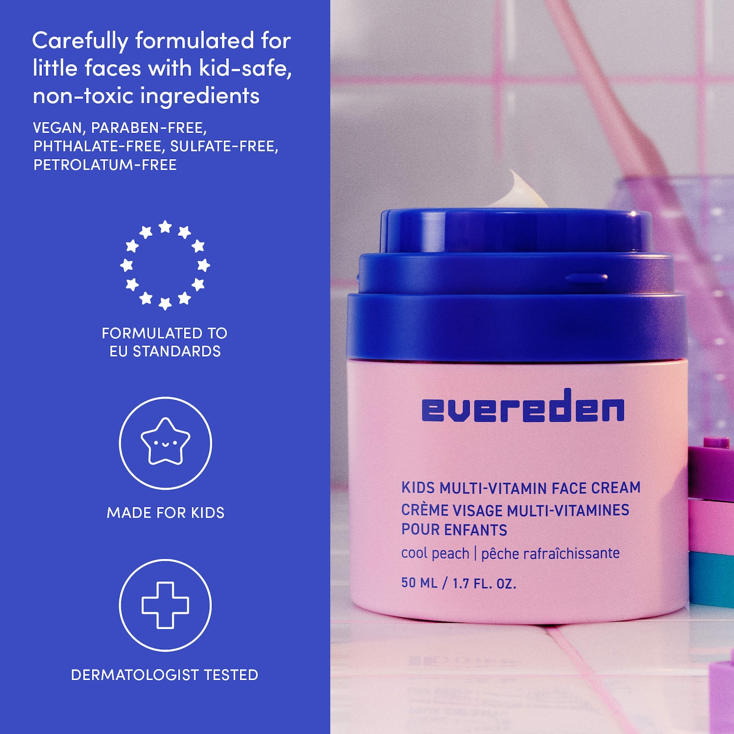 Kids Multi-Vitamin Face Cream with Vitamin E, B3, B5 (Niacinamide) & Squalane