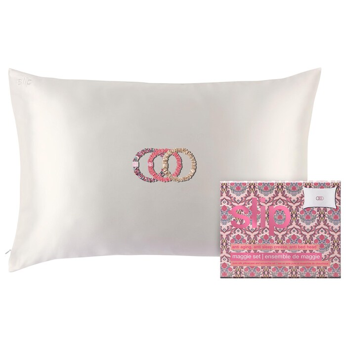 Maggie Silk Pillowcase and Silk Skinny Scrunchies Gift Set Slip Sephora