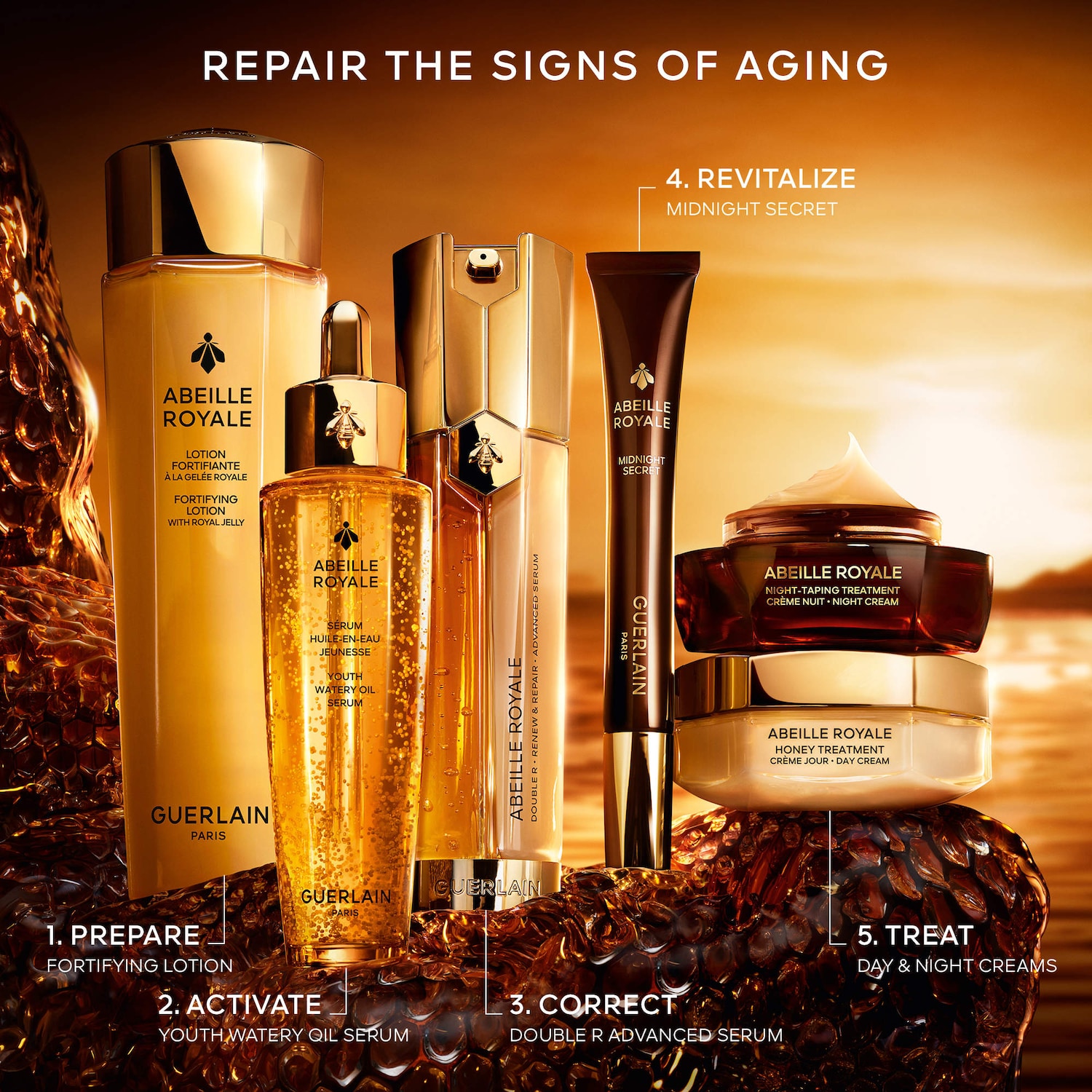 GUERLAIN ABEILLE E デイクリーム 50ml Abeille Royale Honey Treatment Day Cream with Hyaluronic Acid