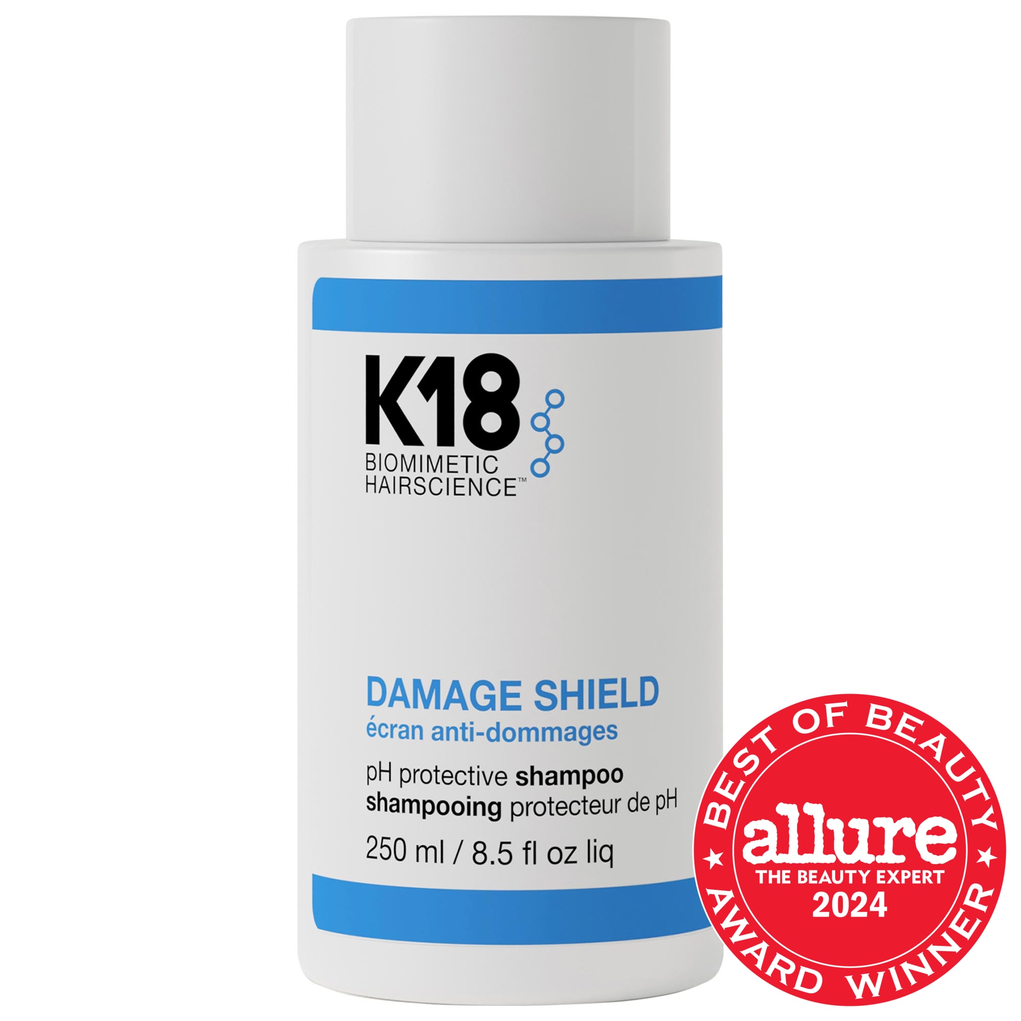 K18 Biomimetic Hairscience DAMAGE SHIELD pH Protective Shampoo 8.5 oz