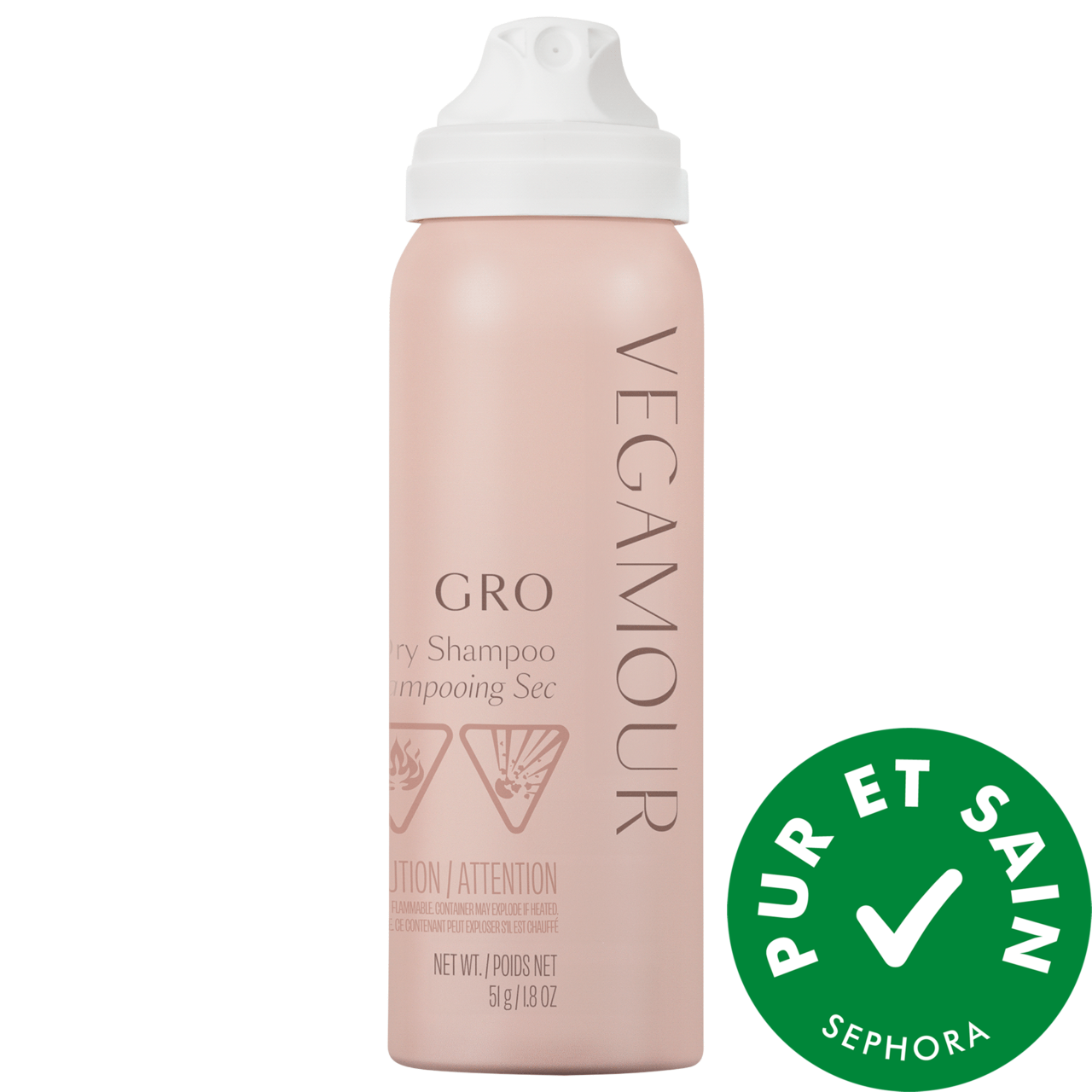 Vegamour Minishampooing sec GRO pour cheveux clairsemés 1.8 oz