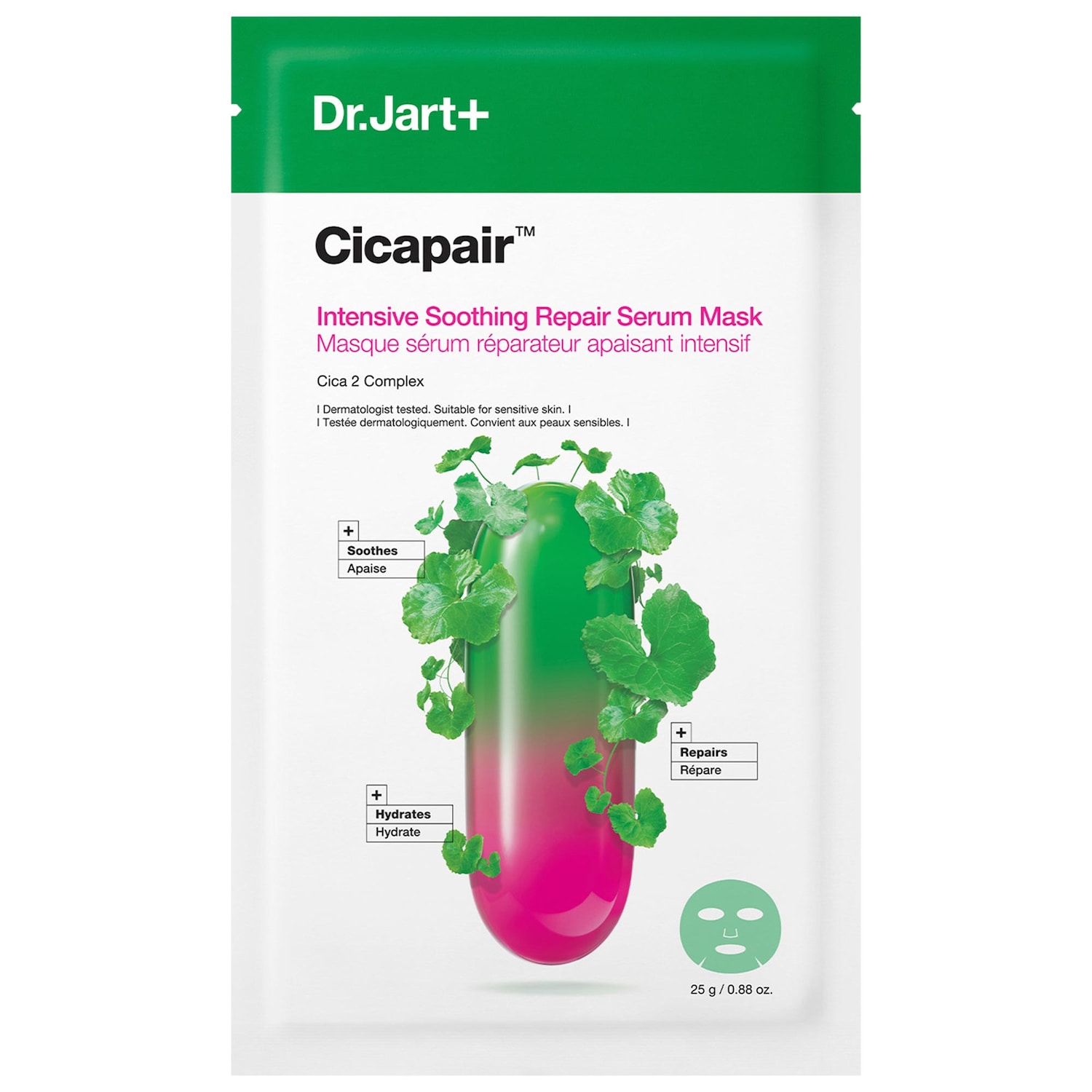 Тканевая маска-сыворотка для чувствительной кожи Dr. Jart+ Cicapair от покраснений — фото 1