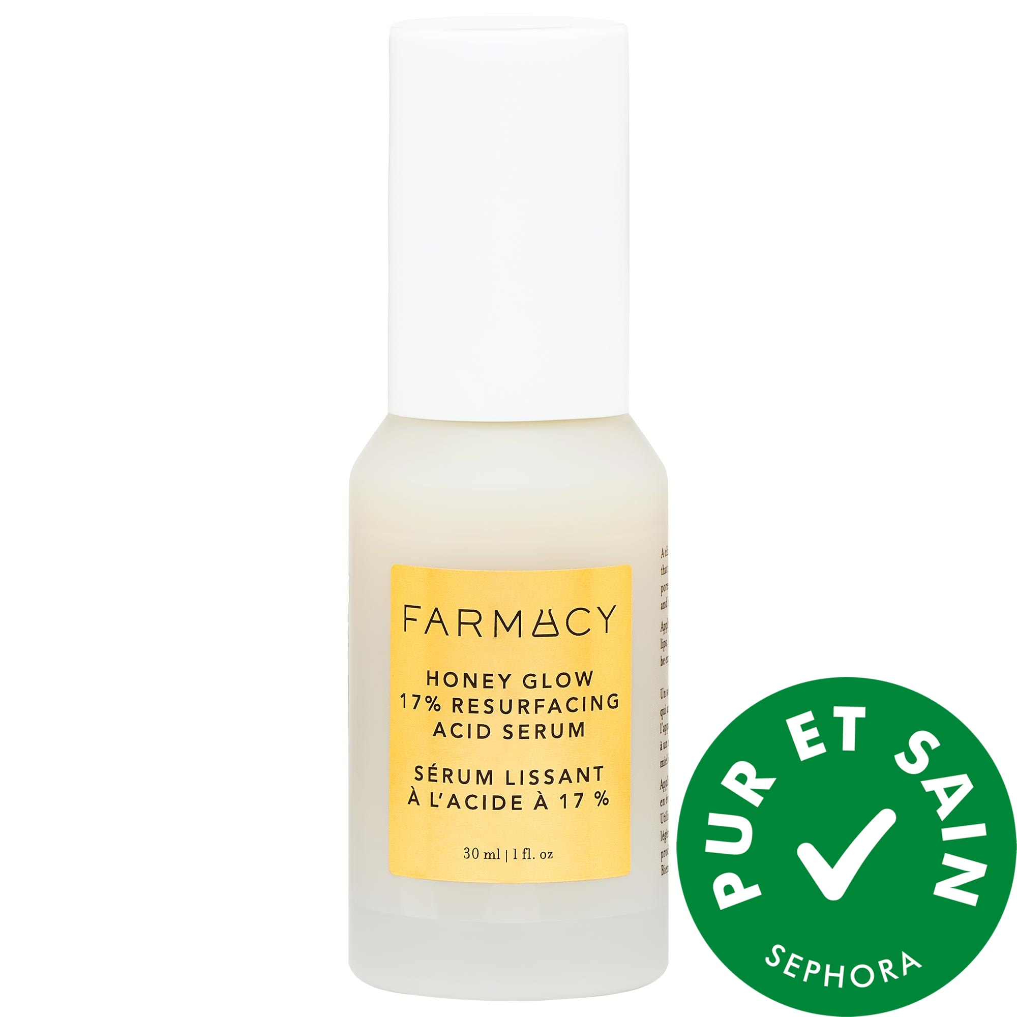 Farmacy Sérum resurfaçant avec 17 % d'AHA + BHA Honey Glow 1 oz