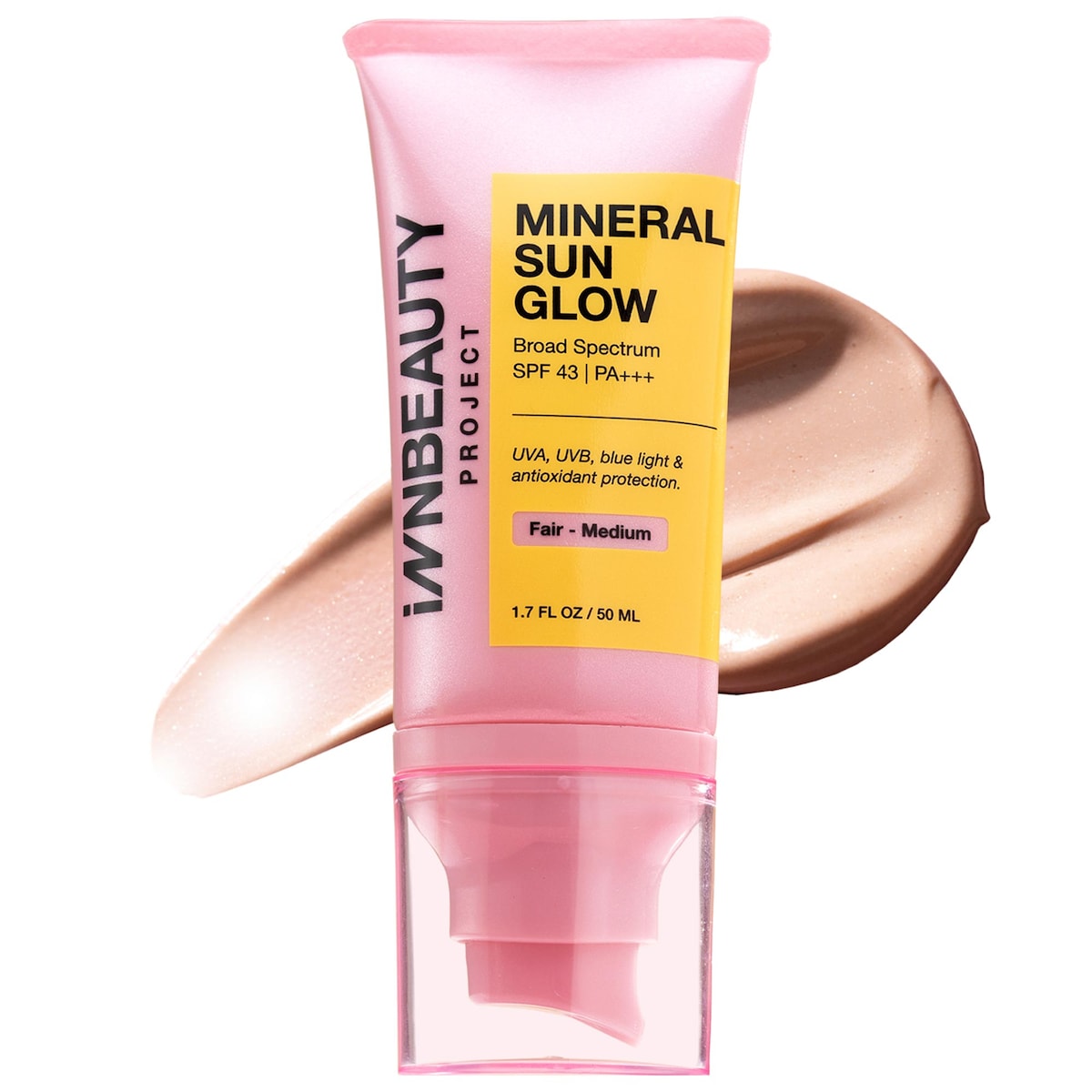 Mineral Sun Glow Broad Spectrum Sunscreen SPF 43 PA +++ with Peptides and Vitamin C