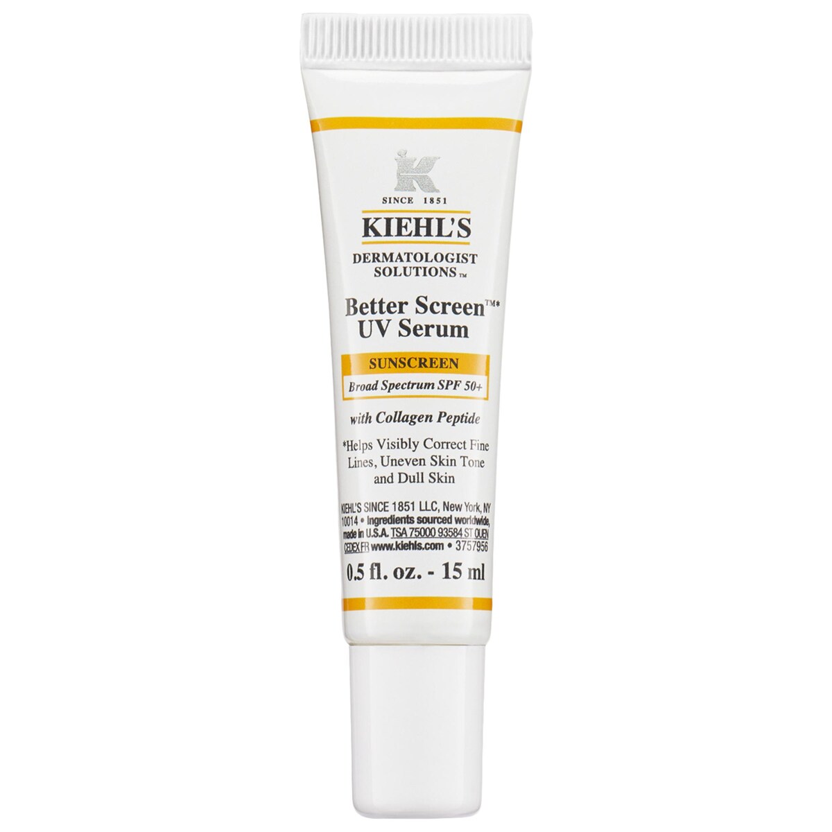 Kiehl's Since 1851 Mini Better Screen UV Serum SPF 50+ Facial Sunscreen with Collagen Peptide
