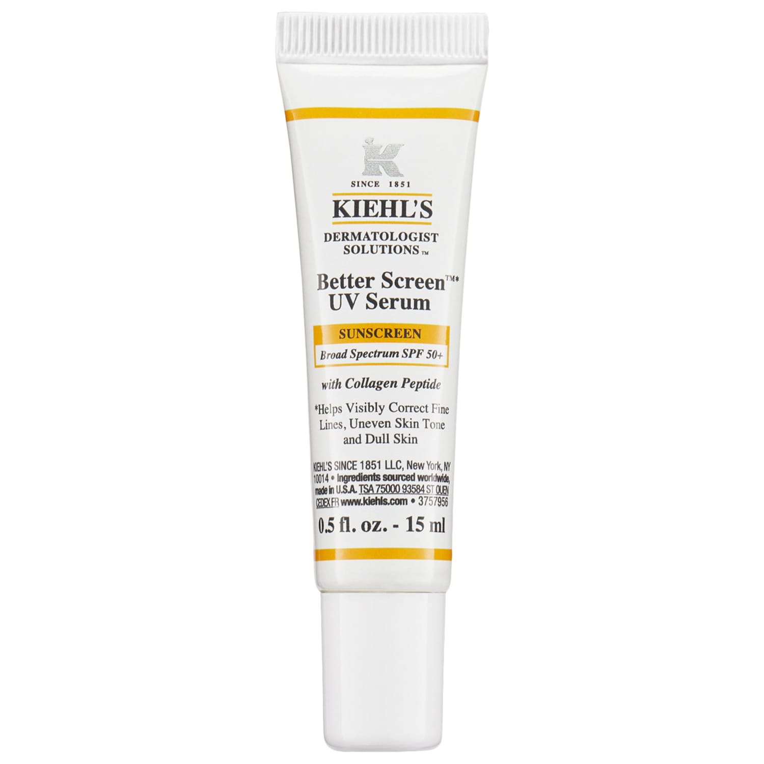 Kiehl's Since 1851 Мини-версия лёгкого UV-серума Kiehl's Better Screen SPF 50 с коллагеновыми пептидами — фото 1