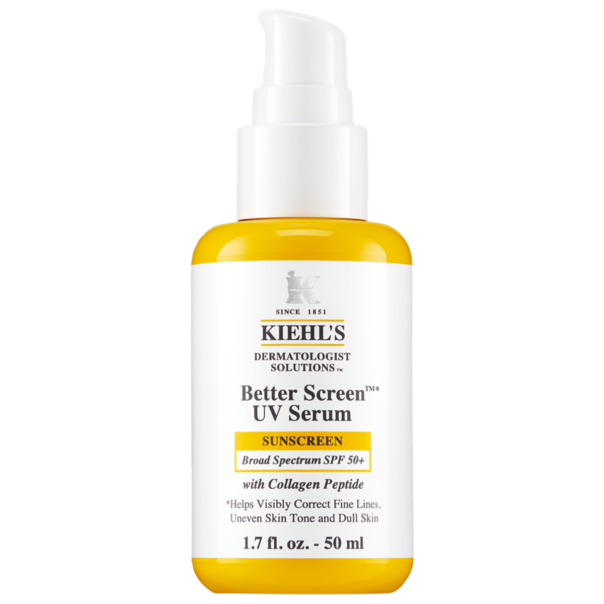 Kiehl's Since 1851 Better Screen UV Serum SPF 50+ Facial Sunscreen with Collagen Peptide