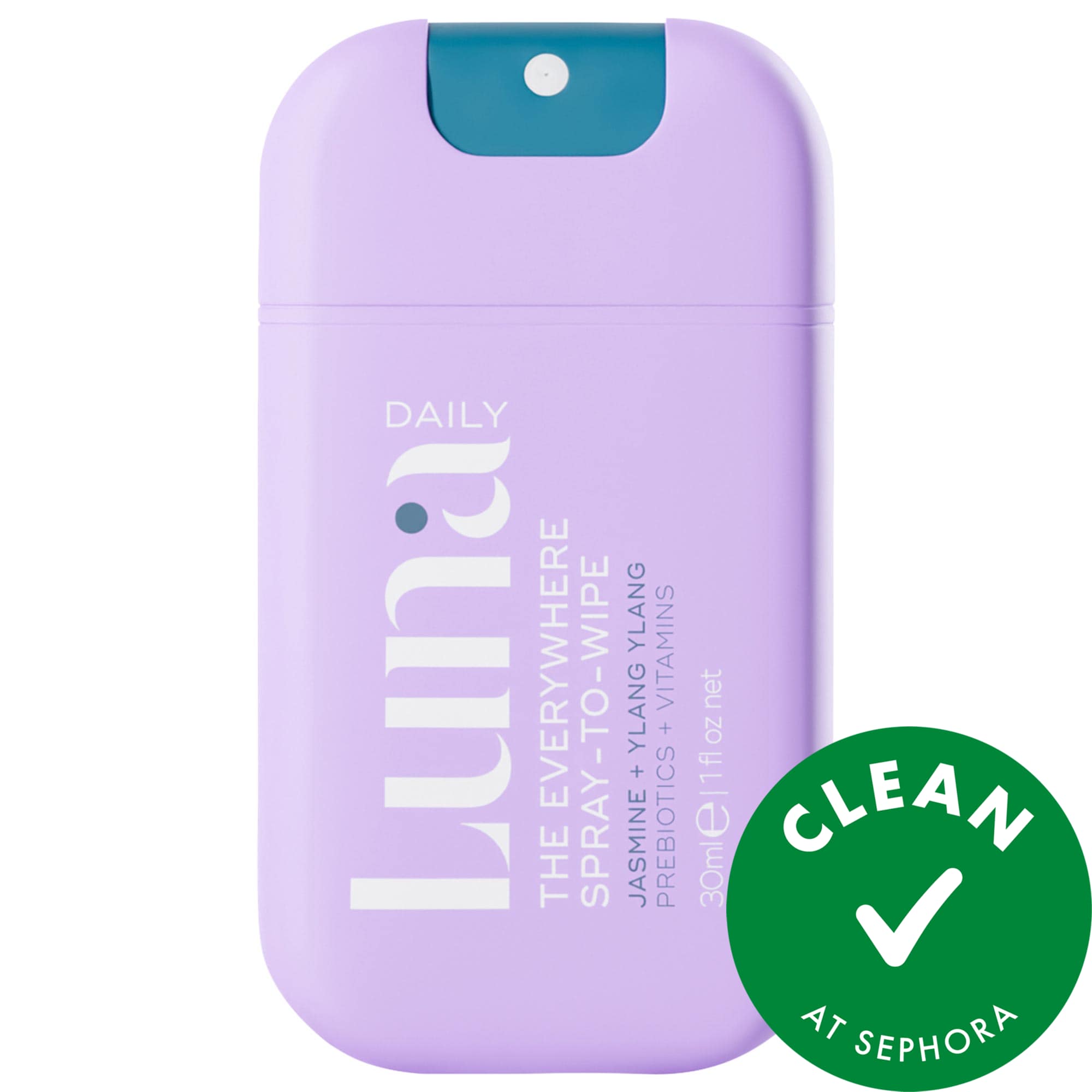 Luna Daily The Mini Everywhere Spray-to-Wipe - with Prebiotics + Vitamins C & E for All Skin 1.01 oz