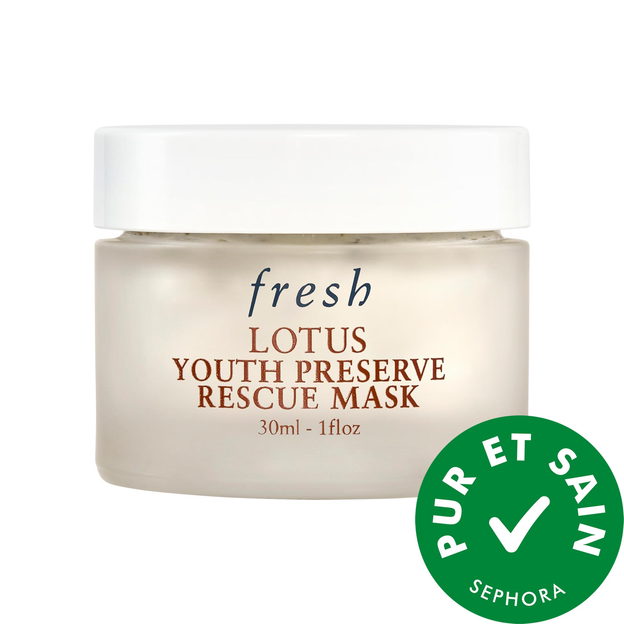 fresh Masque de secours exfoliant Lotus Youth Preserve 1 oz