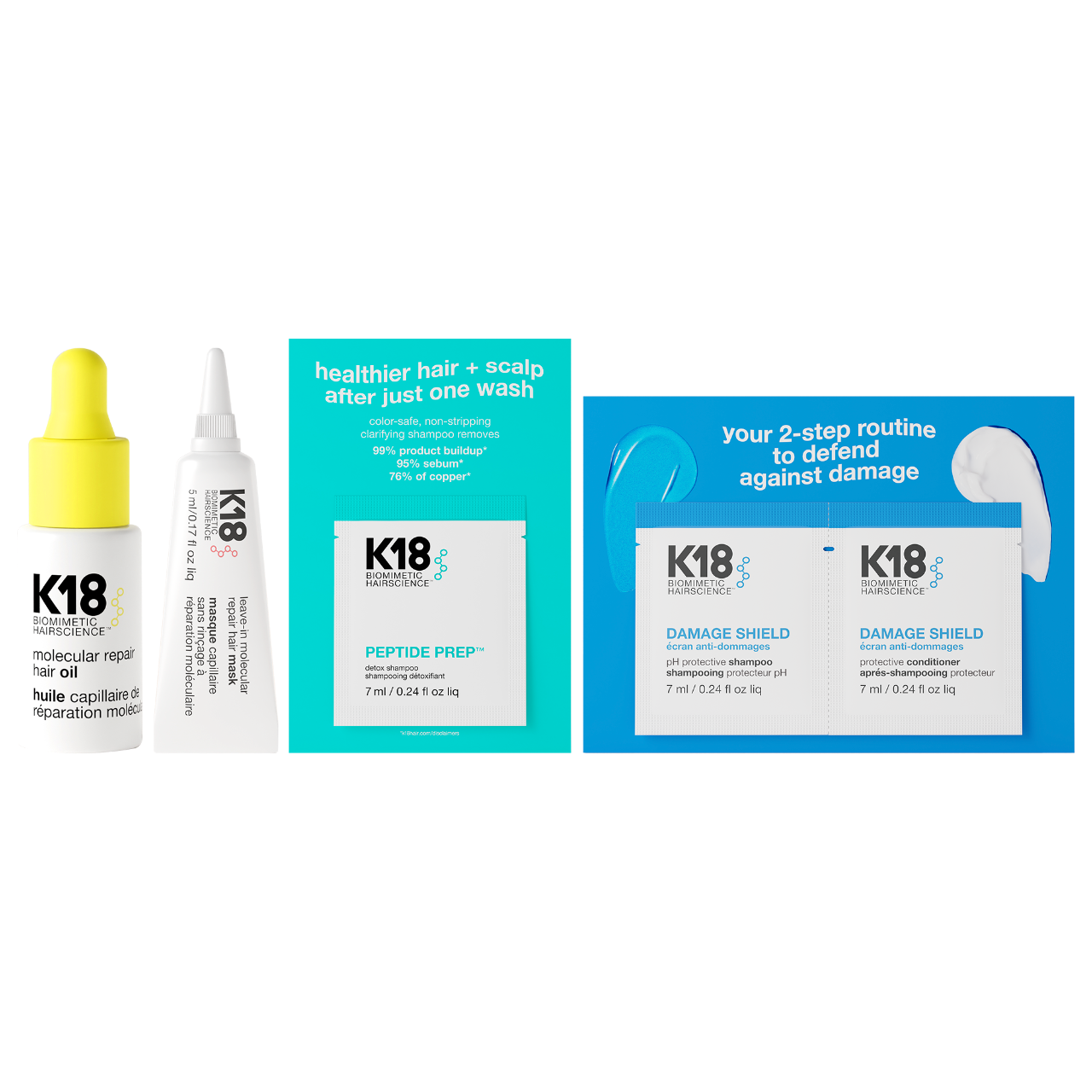 The K18 Routine trial size 4 ml- 7ml - K18 Biomimetic Hairscience