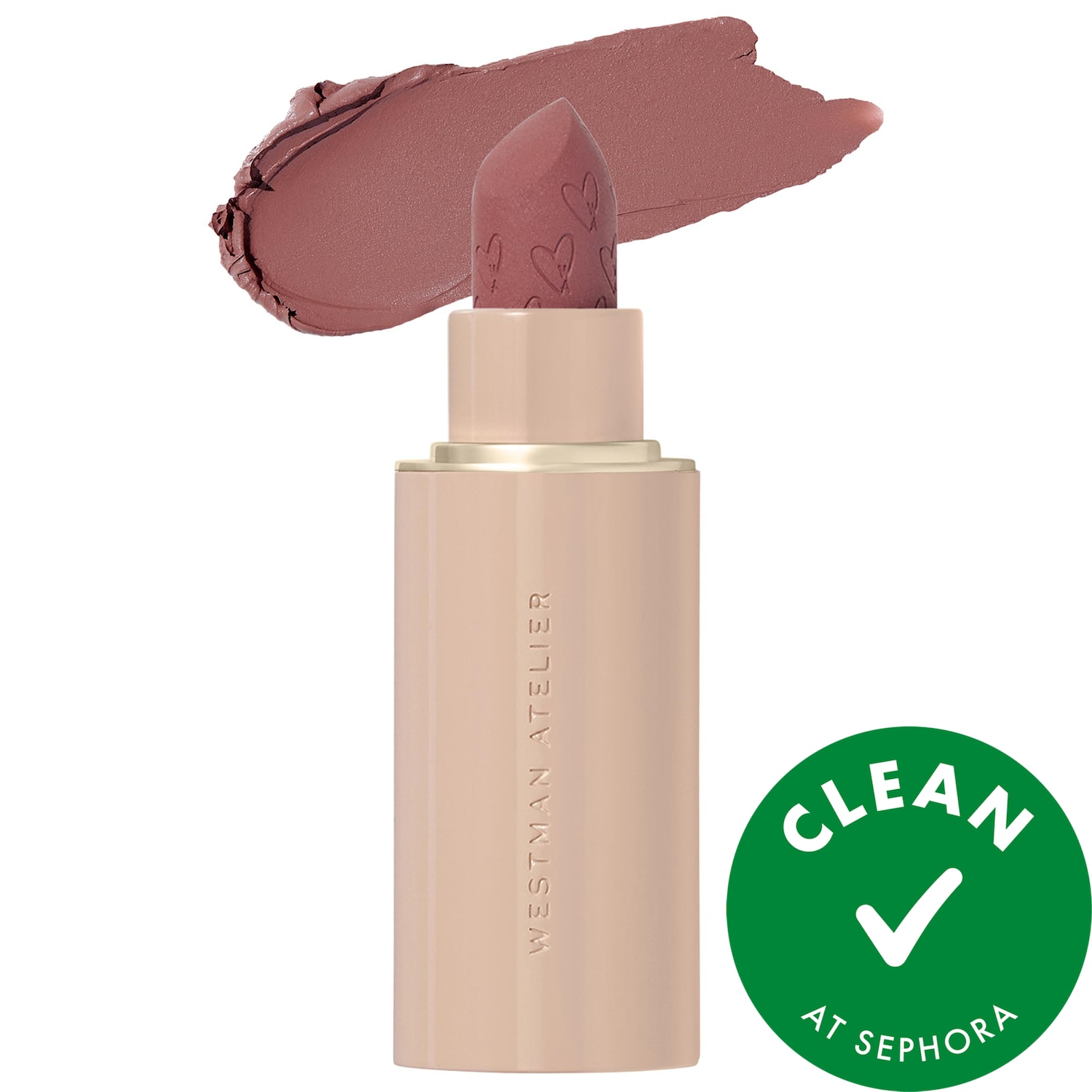 Westman Atelier Lip Suede Hydrating Matte Lipstick with Hyaluronic Acid in Piqué