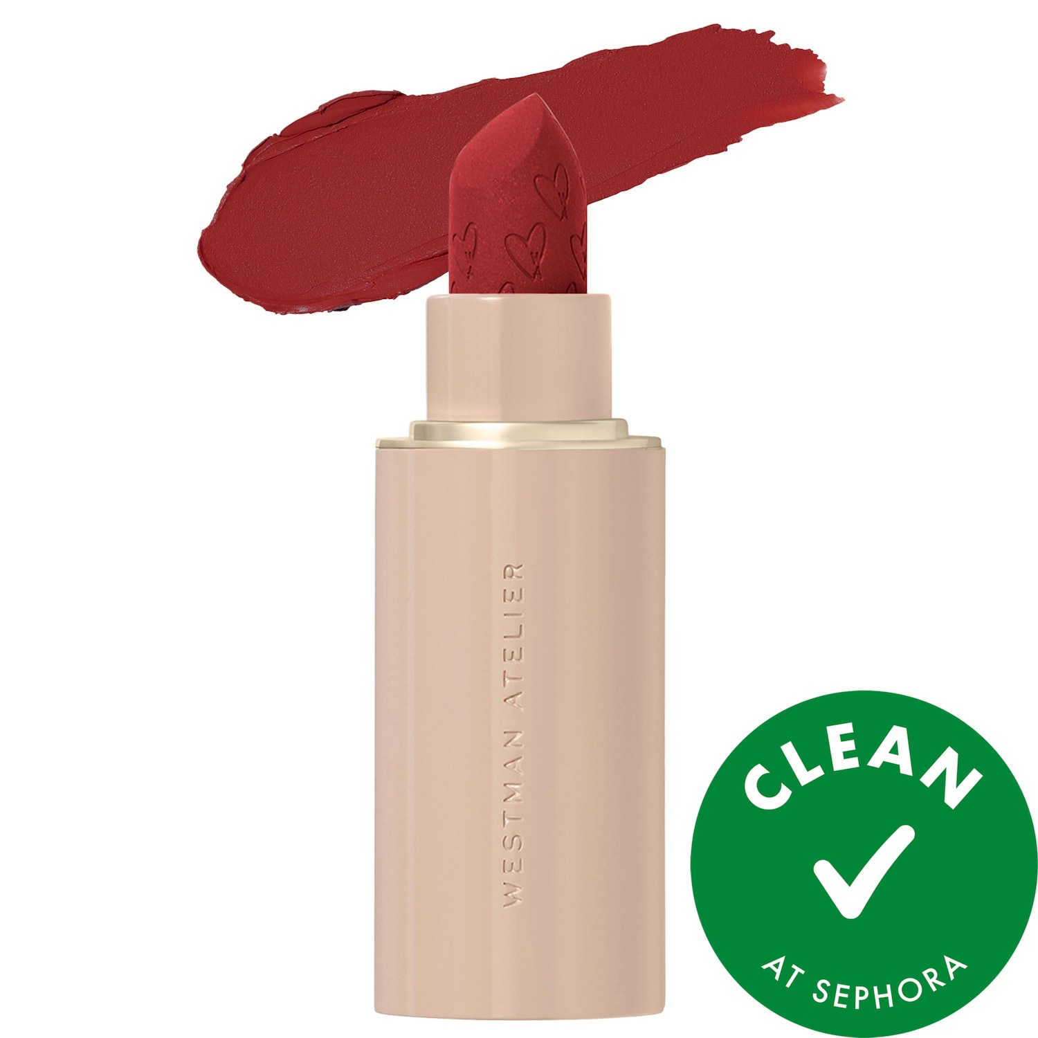 Westman Atelier Lip Suede Hydrating Matte Lipstick with Hyaluronic Acid in Ma Biche
