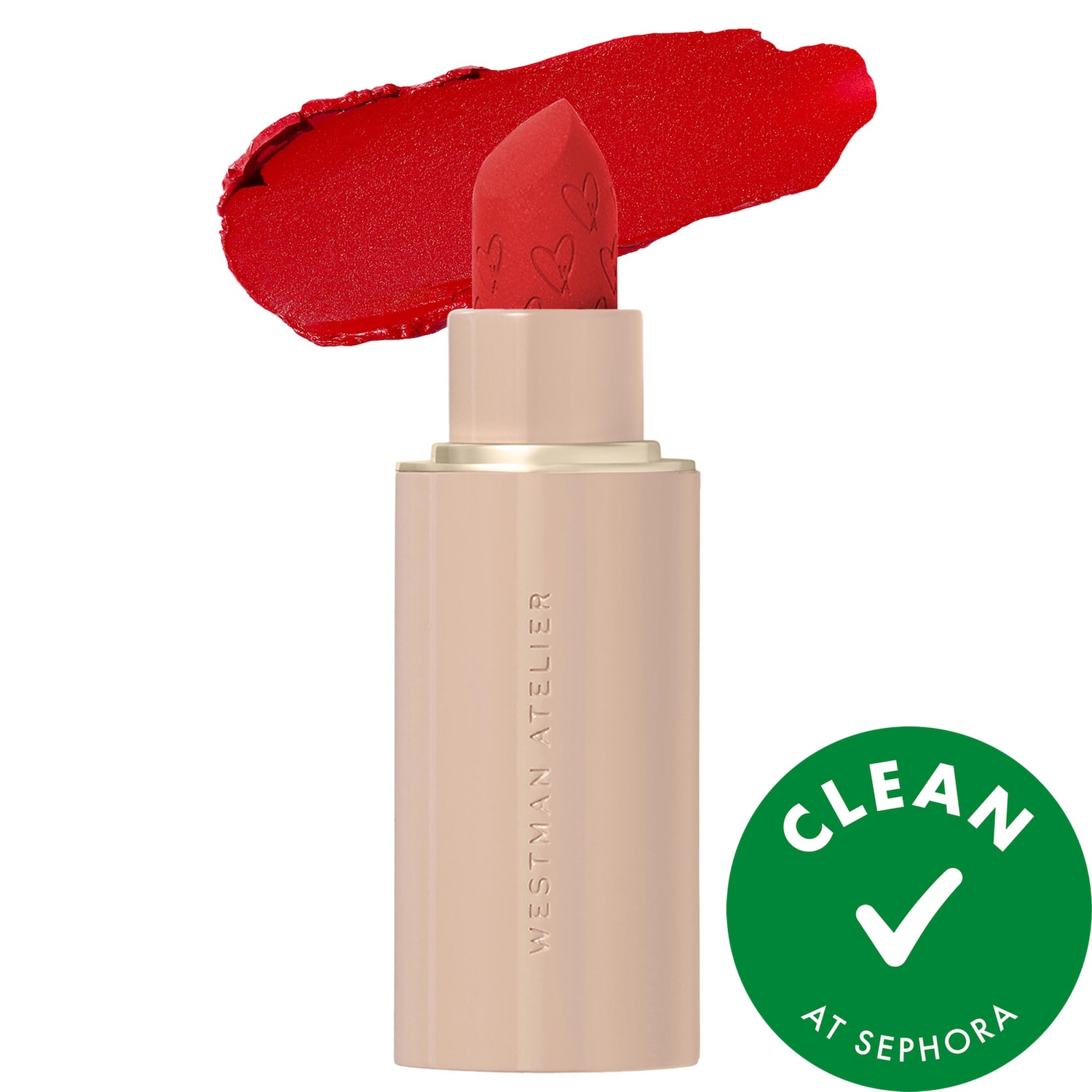 Westman Atelier Lip Suede Hydrating Matte Lipstick with Hyaluronic Acid in Pip