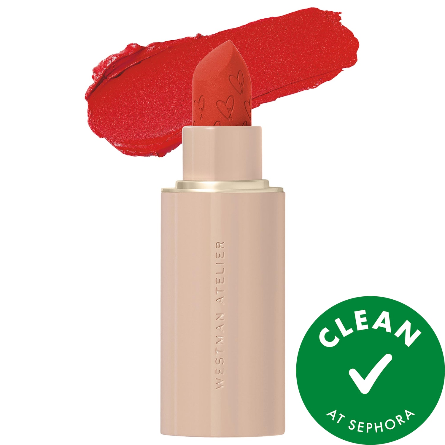 Westman Atelier Lip Suede Hydrating Matte Lipstick with Hyaluronic Acid in Le Rouge