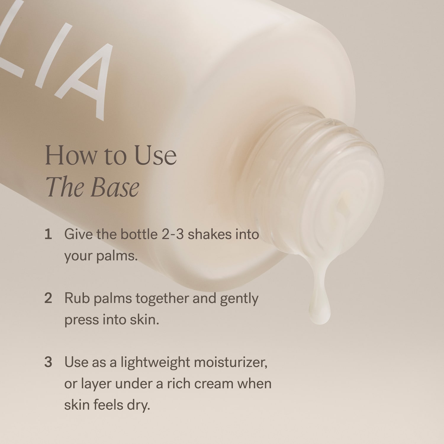 Лёгкий увлажняющий крем-молочко для лица с гиалуроновой кислотой Ilia The Base Face Milk — фото 7