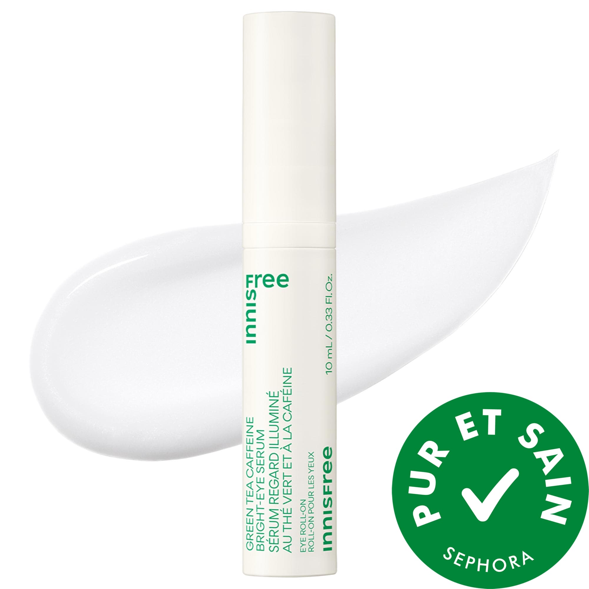innisfree Le'sérum coréen contour des yeux Thé vert et caféine pour hydrater et réduire le gonflement 0.33 oz