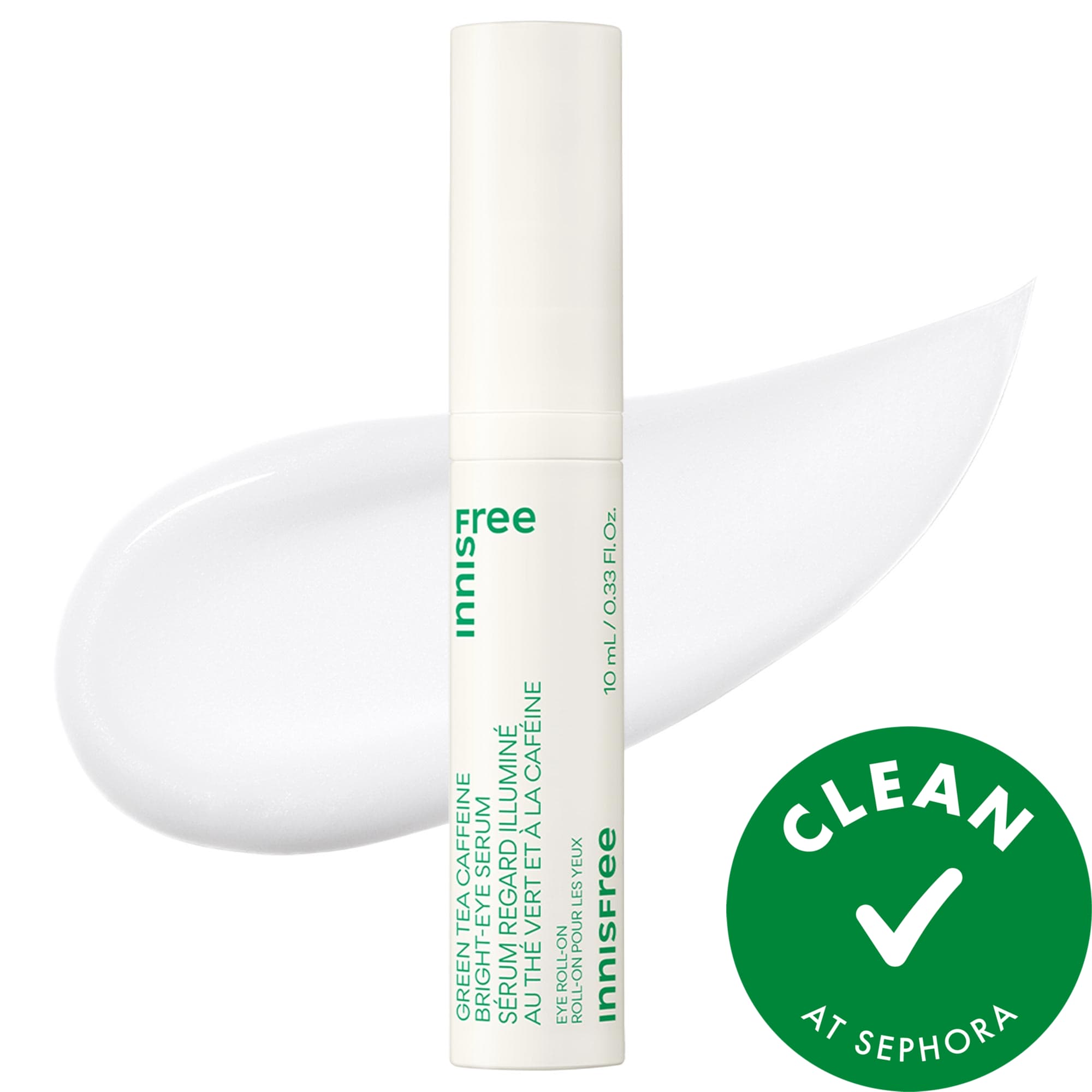 innisfree Green Tea Caffeine Korean Eye Serum For Hydration & Puffiness 0.33 oz