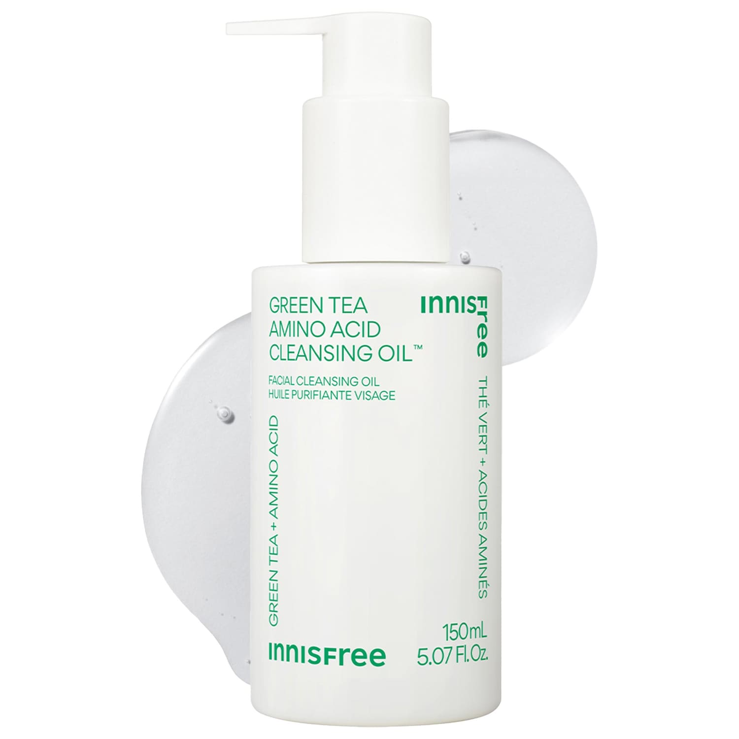 Увлажняющее гидрофильное масло innisfree с зелёным чаем и аминокислотами — фото 1
