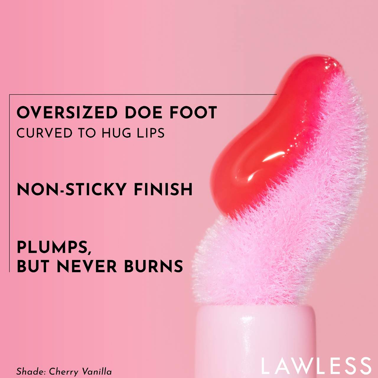 Блеск-плампер для губ Lawless Forget The Filler, разглаживающий, размер Queen Sized Jumbo, цвет: Вишнёвый ванильный — фото 7