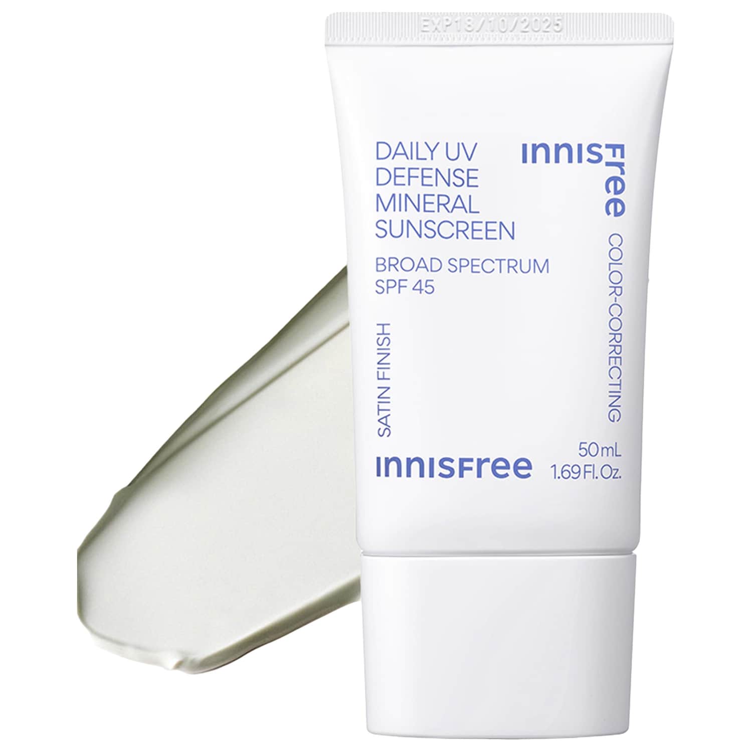 Минеральный корейский солнцезащитный крем для лица и тела innisfree Daily UV SPF 45 — фото 1