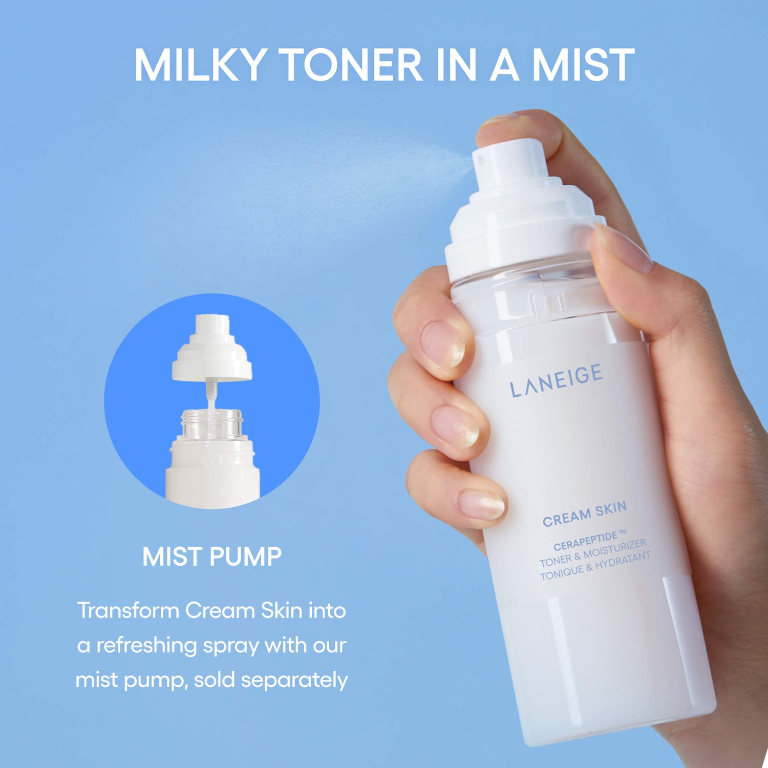Cream Skin Milky Toner with Ceramides & Peptides for Nourishing Hydration
