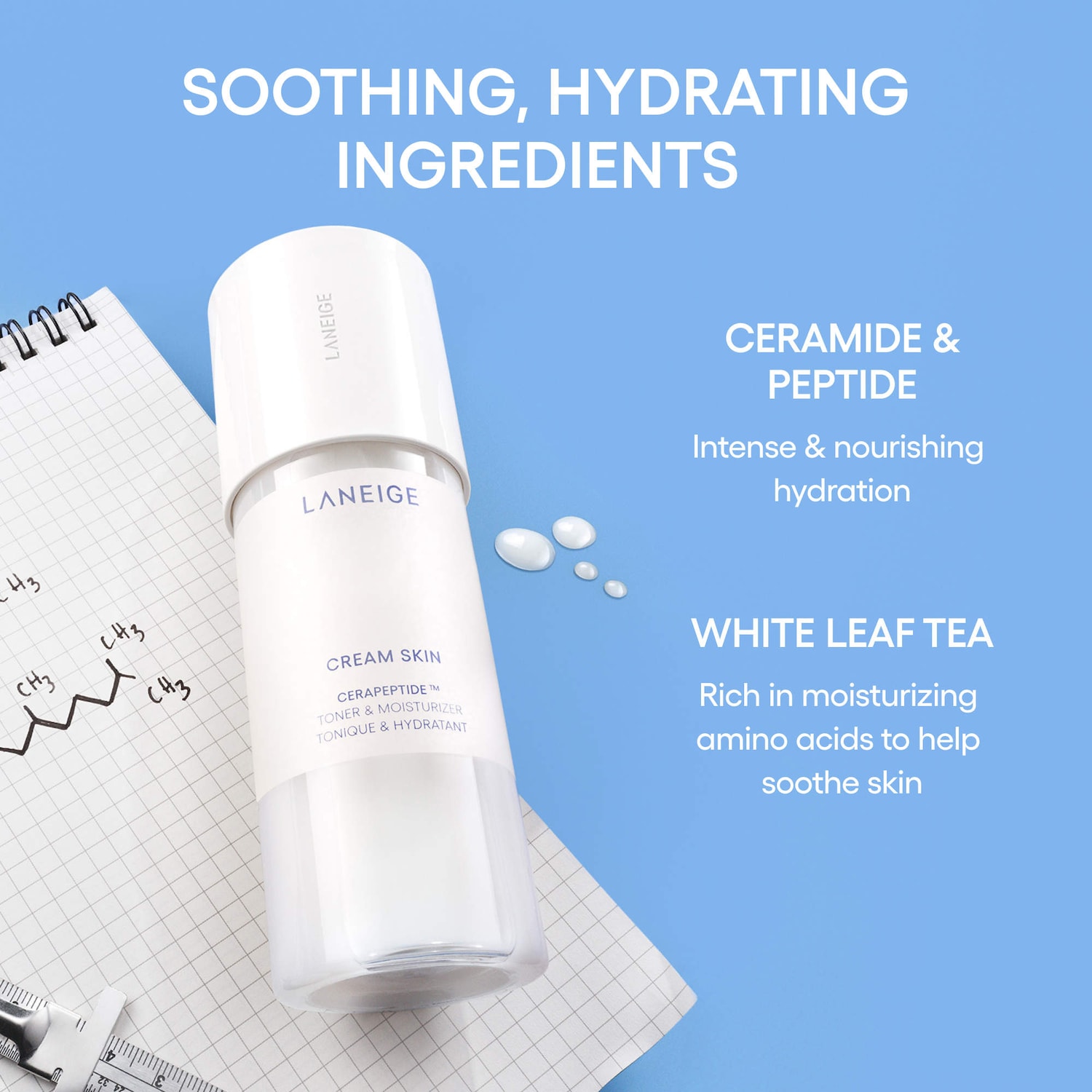 Cream Skin Milky Toner with Ceramides & Peptides for Nourishing Hydration