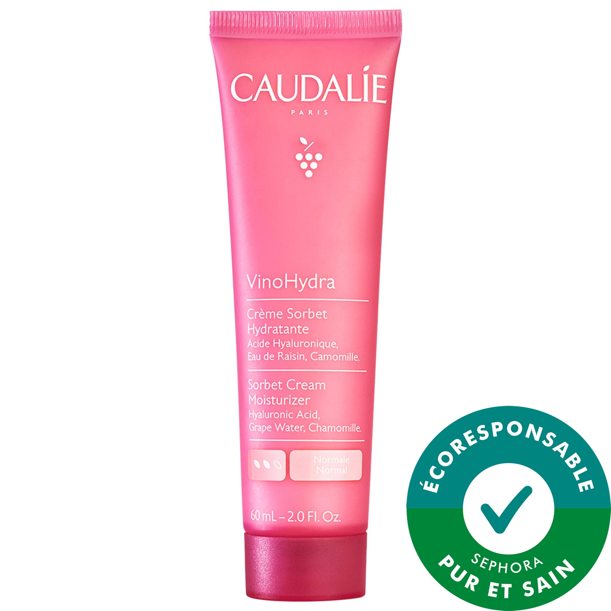 Caudalie - Crème sorbet hydratante VinoHydra avec acide hyaluronique 2 oz / 60 ml