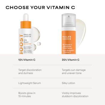 25% Vitamin C + Glutathione Clinical Serum for Brightening and  Discoloration - Paula's Choice | Seph
