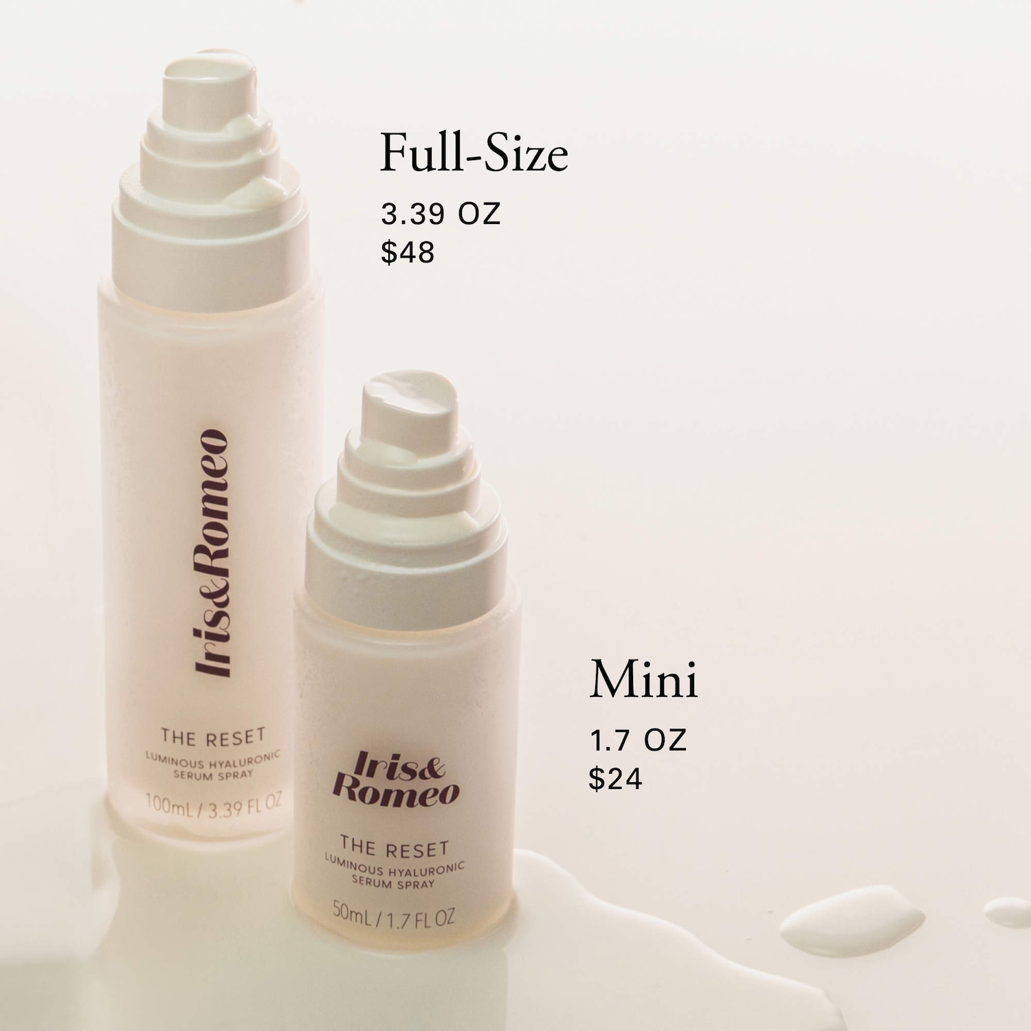The Reset Face Mist Luminous Hyaluronic Acid & Niacinamide Serum